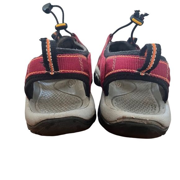 Keen Newport H2 Red Canvas Waterproof Leather Rugged‎ Water Bungee Cord Sandals - Picture 5 of 11